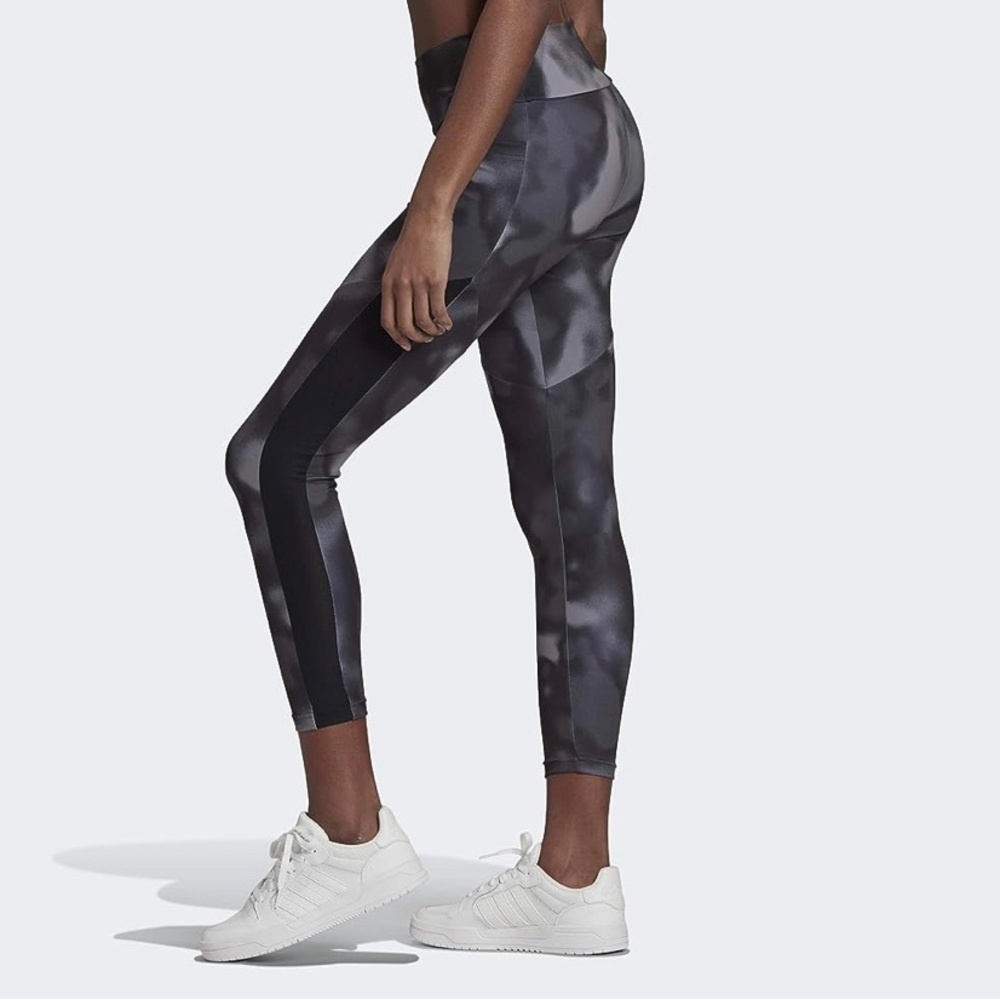 Adidas Women’s Grey and Black Leggings